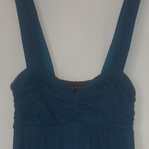 Dark Blue Layered Chiffon Style Dress